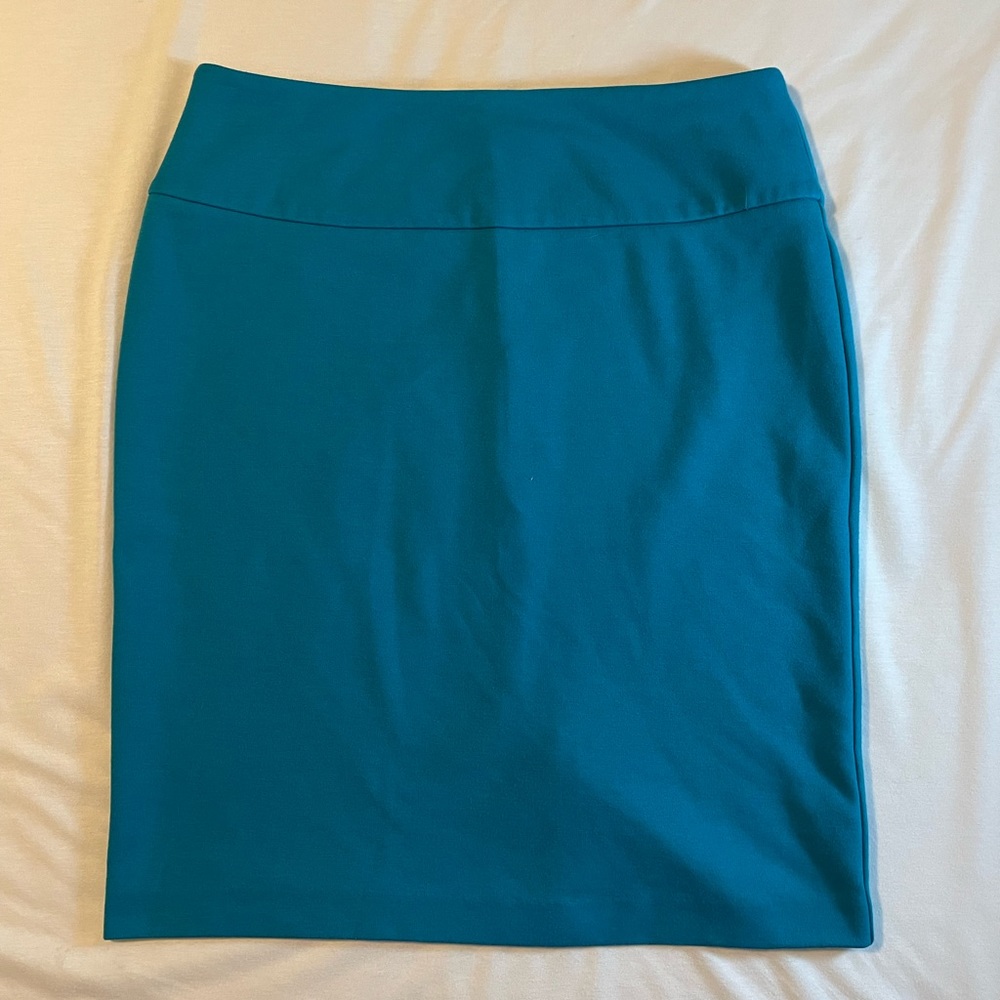New York & Company Turquoise Pencil Skirt Stretch